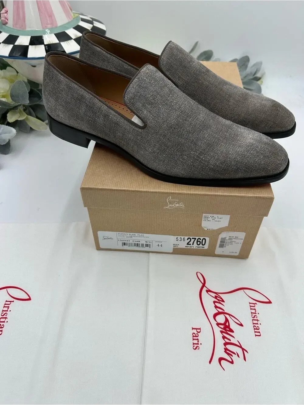 Men's Christian Louboutin Danny flex slip on loafers size 44 made in Italy
